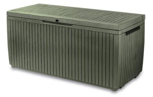 Baule da Esterno Keter Springwood 123x53,5x57 cm in Resina Verde