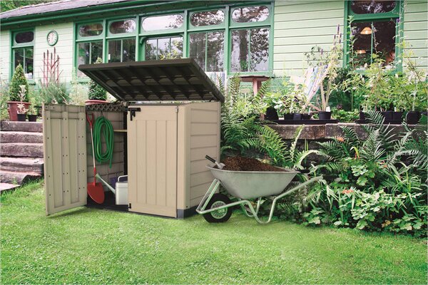 Baule da Esterno Keter Store-it-Out Max 145,5x82x125 cm in Resina Beige