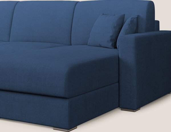 Best Divano letto angolare in tessuto impermeabile T02 blu