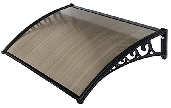 Pensilina Maya in Policarbonato Alveolare Fumè 100x60 cm Nero