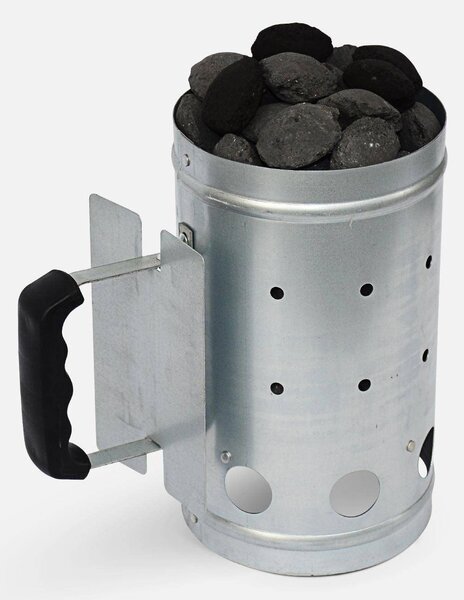 Ciminiera Accendi Carbonella in Acciaio Forato Starter D-17
