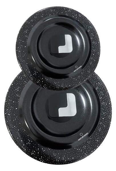 Kit 2 Coperchi Magici Antiodore Ventur Magic in Alluminio Ø24-32 cm Pomello Salvaspazio Nero