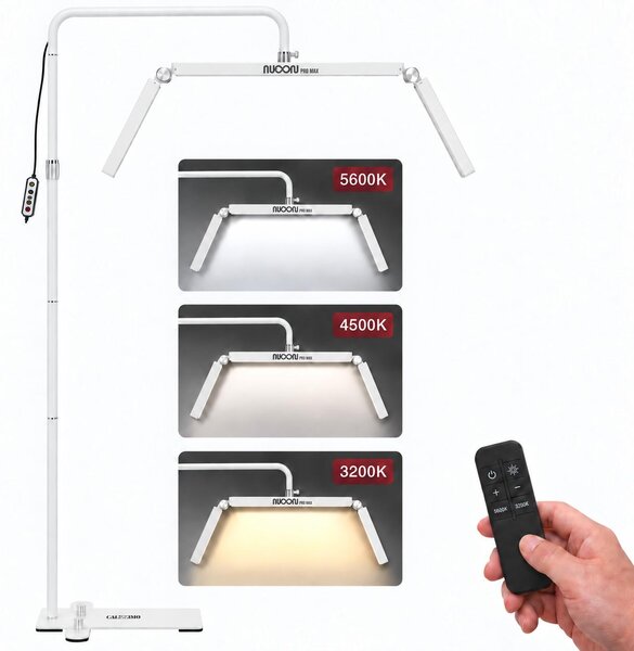 Lampada per Extension Ciglia Moon Pro LED da Terra, Lampada Estetista a Piantana Senza Ombre, Bianca