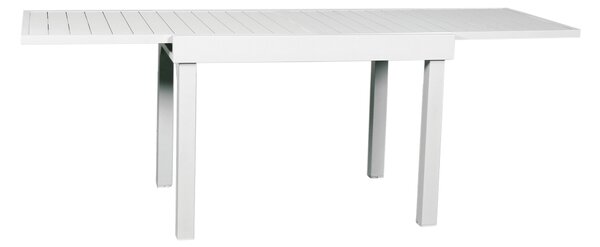 Tavolo da giardino allungabile CAPANNORI in alluminio con piano in alluminio bianco per 8 persone 106/212x75cm