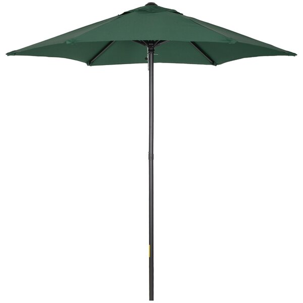 Ombrellone da Giardino Ø196x204H cm a 6 Stecche Verde