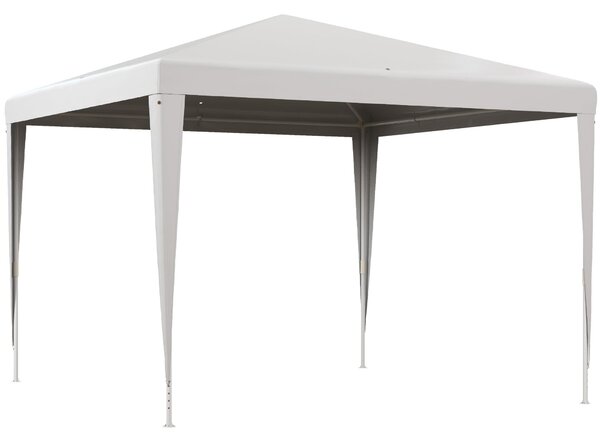 Gazebo da Giardino 293x293 cm Pieghevole e Portatile con Copertura Anti UV Bianco
