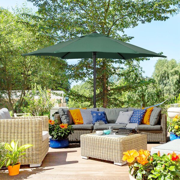 Ombrellone da Giardino Ø196x204H cm a 6 Stecche Verde