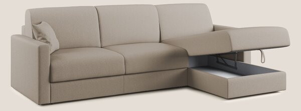 Chris Divano letto angolare 5 posti in tessuto impermeabile T13 beige