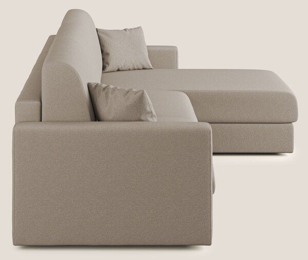 Chris Divano letto angolare 5 posti in tessuto impermeabile T13 beige