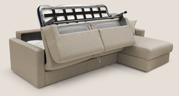 Chris Divano letto angolare 5 posti in tessuto impermeabile T13 beige