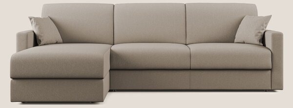 Chris Divano letto angolare 5 posti in tessuto impermeabile T13 beige