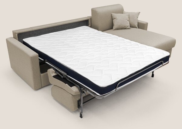 Chris Divano letto angolare 5 posti in tessuto impermeabile T13 beige
