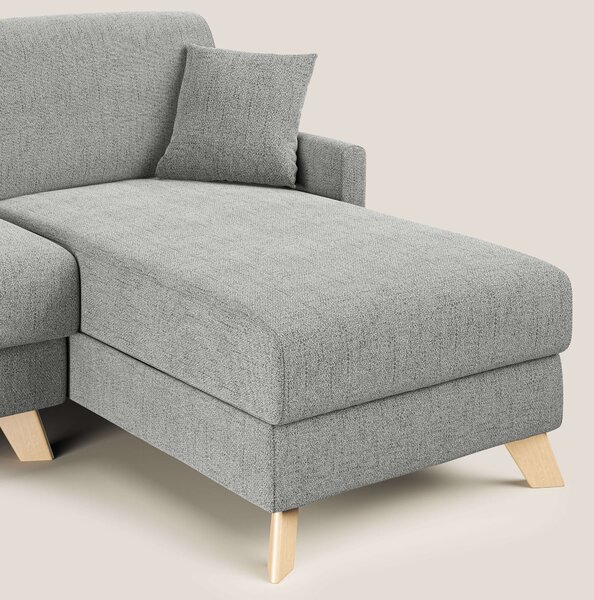 Edgar divano letto angolare in tessuto felis impermeabile T03 grigio c