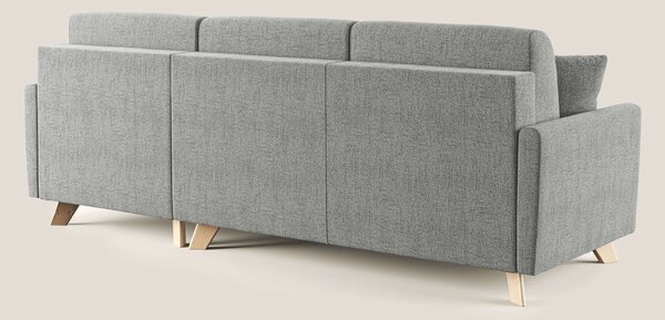 Edgar divano letto angolare in tessuto felis impermeabile T03 grigio c