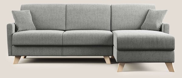 Edgar divano letto angolare in tessuto felis impermeabile T03 grigio c
