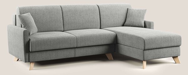 Edgar divano letto angolare in tessuto felis impermeabile T03 grigio c