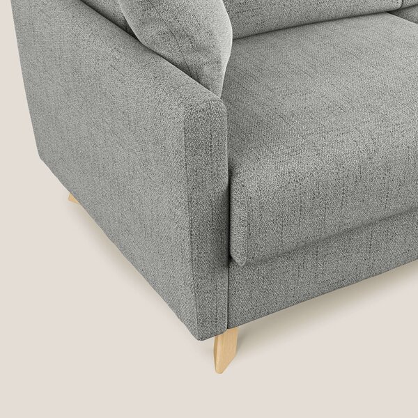 Edgar divano letto angolare in tessuto felis impermeabile T03 grigio c