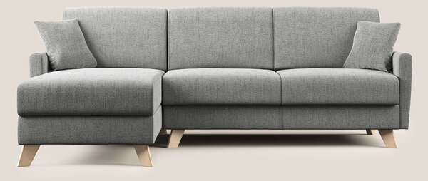 Edgar divano letto angolare in tessuto felis impermeabile T03 grigio c