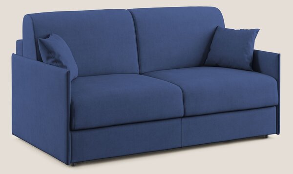 Evans Divano letto in morbido tessuto impermeabile T02 blu