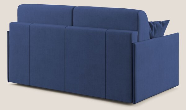Evans Divano letto in morbido tessuto impermeabile T02 blu