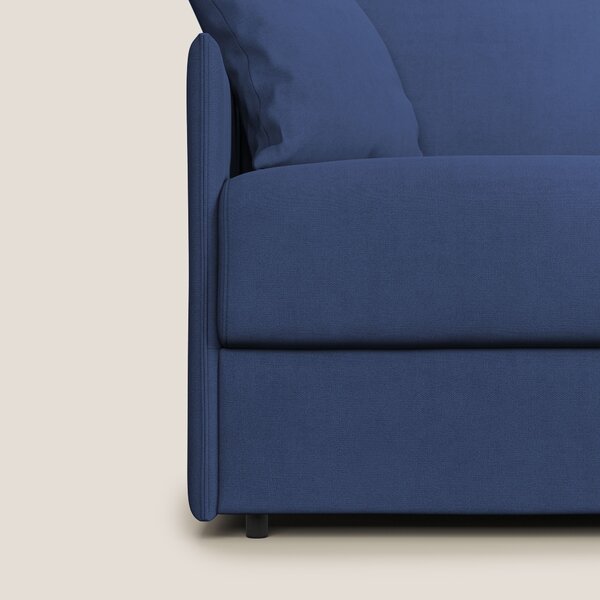 Evans Divano letto in morbido tessuto impermeabile T02 blu
