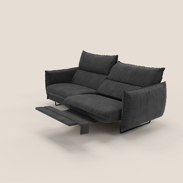 Monamour Divano dal design moderno con opzione relax elettrico in micr