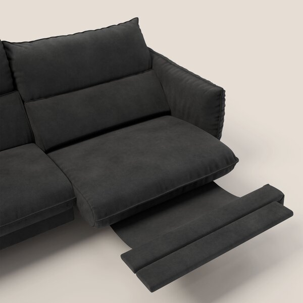 Monamour Divano dal design moderno con opzione relax elettrico in micr