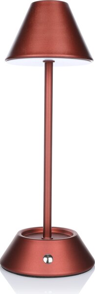 Lampada da tavolo a batteria LED Nordstern con funzione touch - Lampada da tavolo ricaricabile con cavo USB-C - Luce bianca calda dimmerabile 3000K-6000K - 28,5 cm, rosso scuro