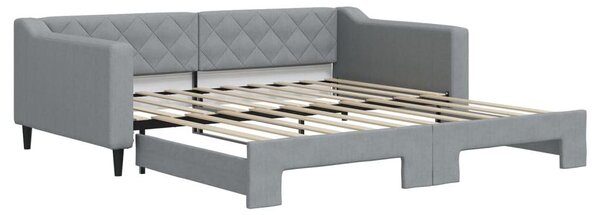 VidaXL Divano letto estraibile grigio chiaro 100x190 cm in tessuto