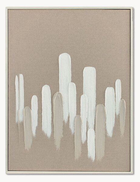 Quadro dipinto a mano con cornice in legno Upside