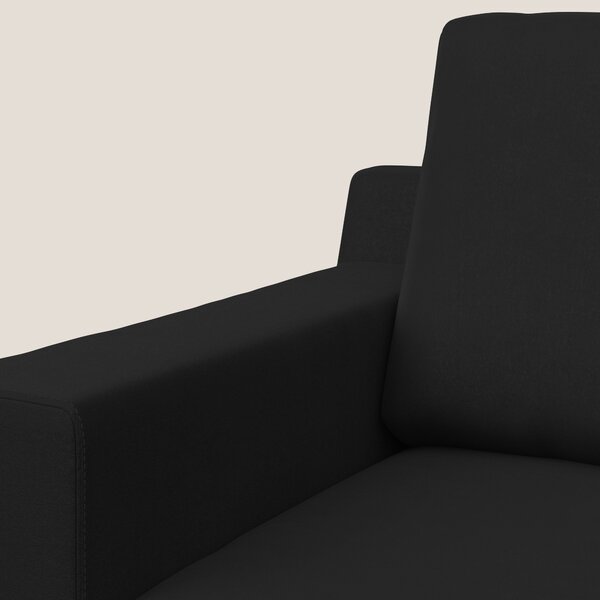 Prestige poltroncina moderna in microfibra smacchiabile T11 nero