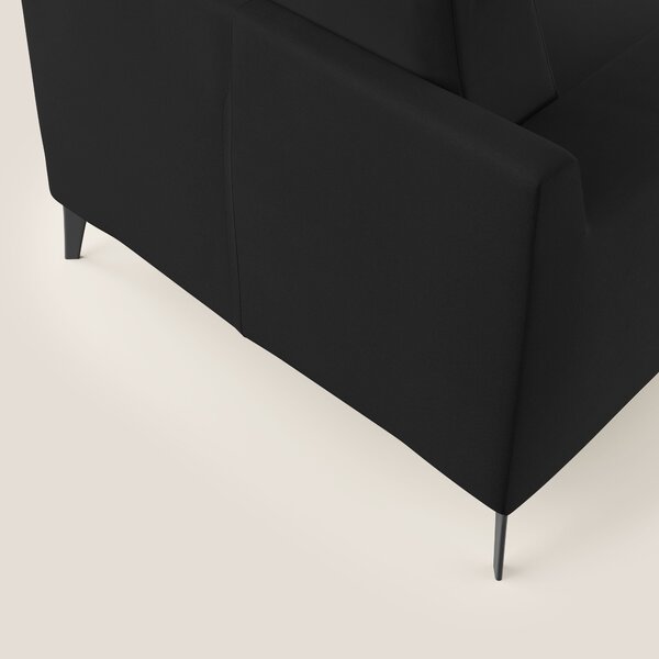 Prestige poltroncina moderna in microfibra smacchiabile T11 nero