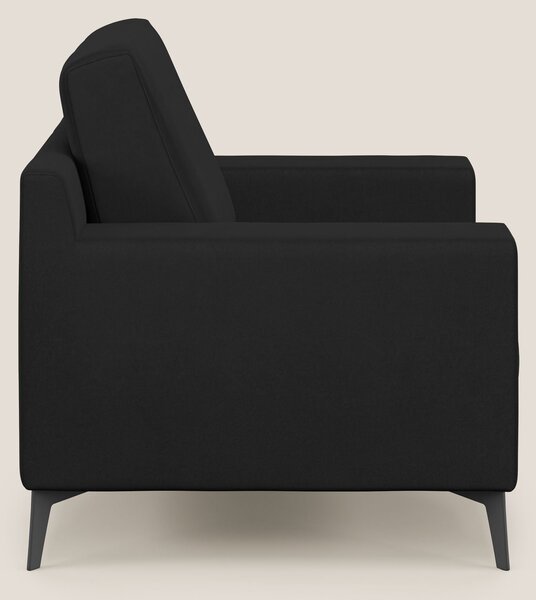 Prestige poltroncina moderna in microfibra smacchiabile T11 nero