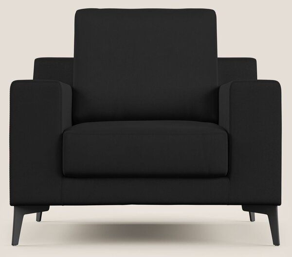 Prestige poltroncina moderna in microfibra smacchiabile T11 nero