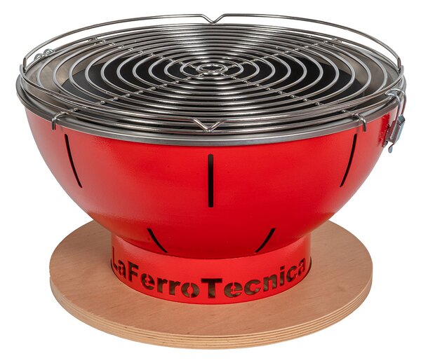Barbecue a Carbonella Ø41x25 cm Smile in Acciaio Rosso