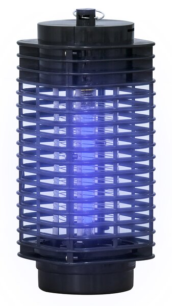 Zanzariera Elettrica 3W con Luce UV per Interno ed Esterno Nero