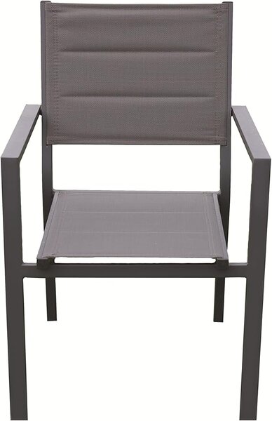 Sedia da Giardino 56x57x87 cm Space in Alluminio e Textilene Antracite