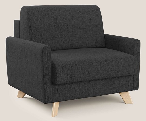 Edgar poltrona letto in tessuto felis impermeabile T03 antracite