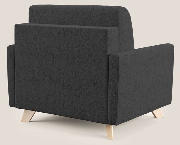 Edgar poltrona letto in tessuto felis impermeabile T03 antracite