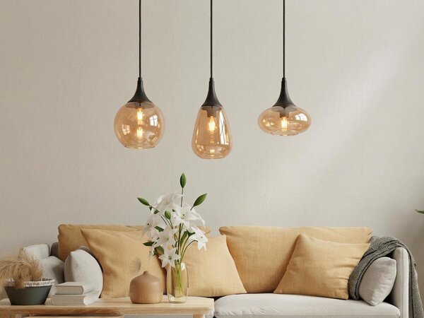 Lampada a sospensione a trave a 3 luci, larghezza 70 cm