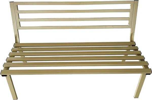 Panchina da Giardino 127x61x80 cm Montecarlo in Acciaio Tortora