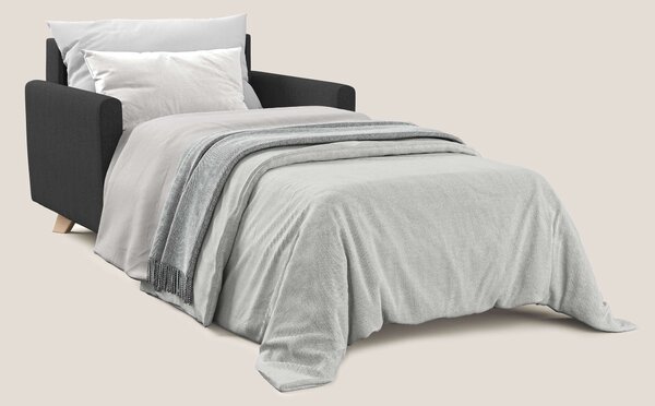 Edgar poltrona letto in tessuto felis impermeabile T03 antracite
