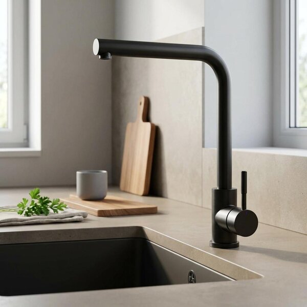 Miscelatore da cucina nero opaco, modello PS8040-10, linea Pure.Sink