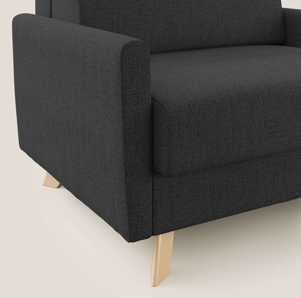 Edgar poltrona letto in tessuto felis impermeabile T03 antracite