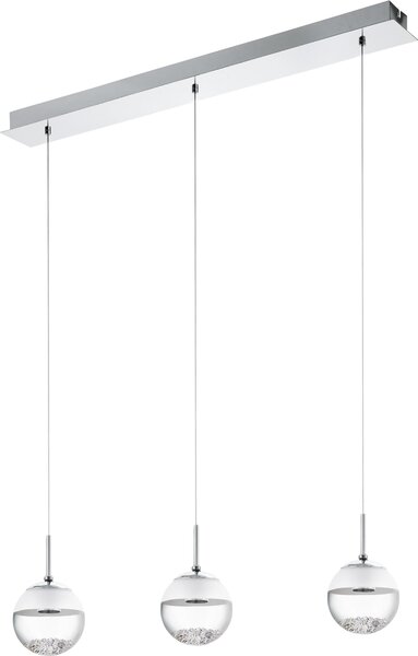 Eglo 93784 Montefio 1 LED lampada a sospensione a 3 luci cromo bianco chiaro