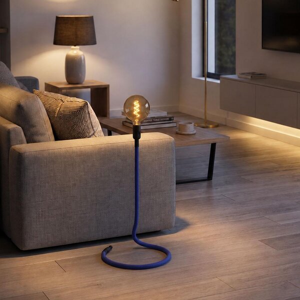 Set di 2 lampade da tavolo, design con cavo, colore blu, altezza 46,5 cm