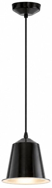 Lampada a sospensione LED, acciaio, nero lucido, IP20 GINOSA