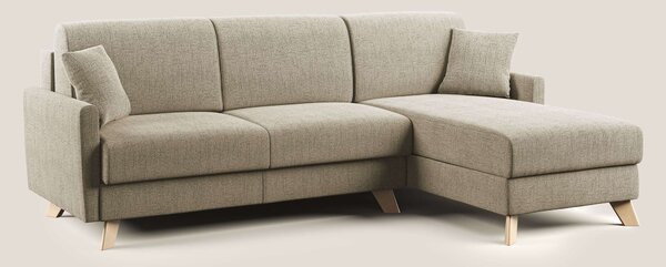 Edgar divano letto angolare in tessuto felis impermeabile T03 beige