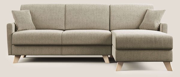Edgar divano letto angolare in tessuto felis impermeabile T03 beige