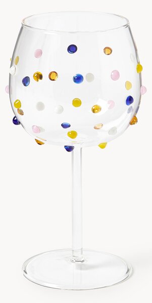 Set di 4 bicchieri da vino in vetro soffiato Perli